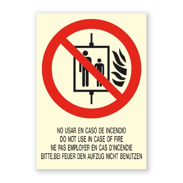 Senyal "No fer servir en Cas d'Incendi" - Rètols Daunis