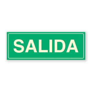 Señal "Salida" Texto - Rótulos Daunis