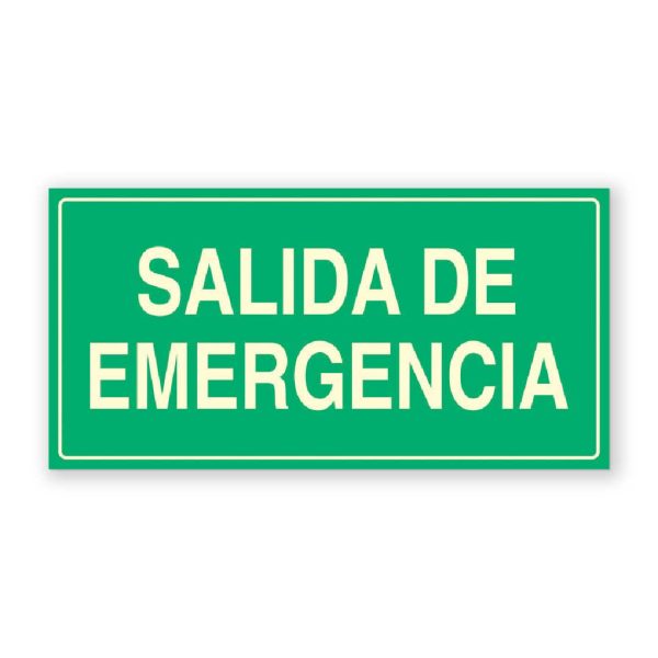 Señal "Salida de Emergencia" Texto - Rótulos Daunis