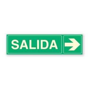 Señal "Salida" Texto Direccional Derecha - Derecha - Rótulos Daunis