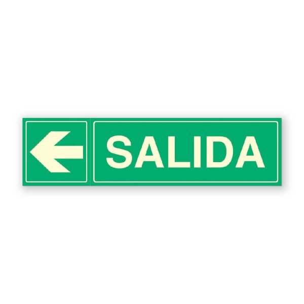 Señal "Salida" Texto Direccional Izquierda - Izquierda - Rótulos Daunis