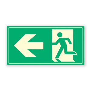 Señal "Salida de Emergencia" Icono Direccional Izquierda - Izquierda - Rótulos Daunis