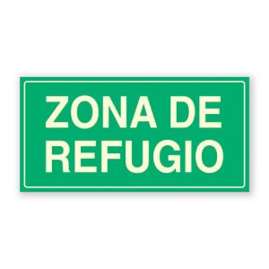 Senyal "Zona de Refugi" Text - Rètols Daunis