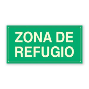 Señal "Zona de Refugio" Texto - Rótulos Daunis