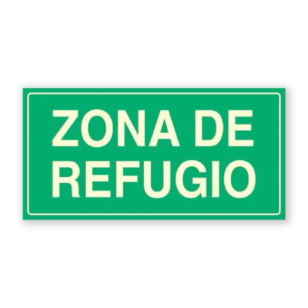 Señal "Zona de Refugio" Texto - Rótulos Daunis