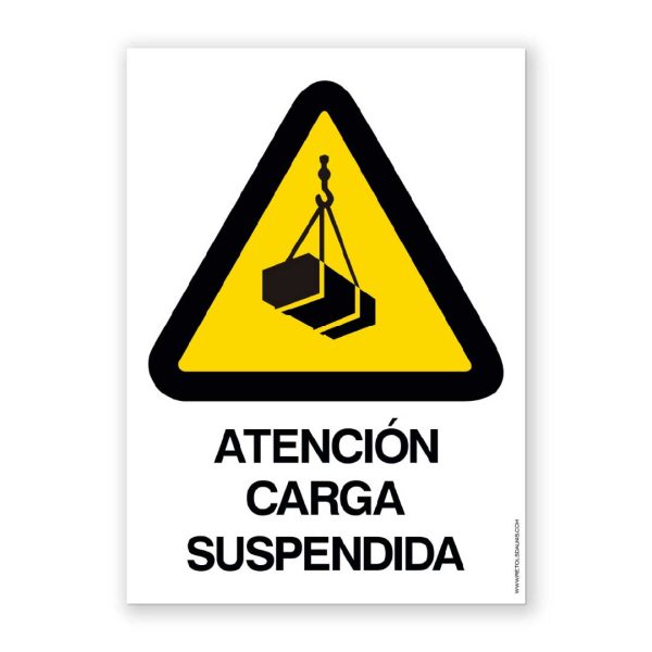 Señal "Atención Carga Suspendida" - Rótulos Daunis