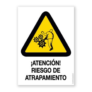 Señal "¡Atención! Riesgo de Atrapamiento" - Rótulos Daunis