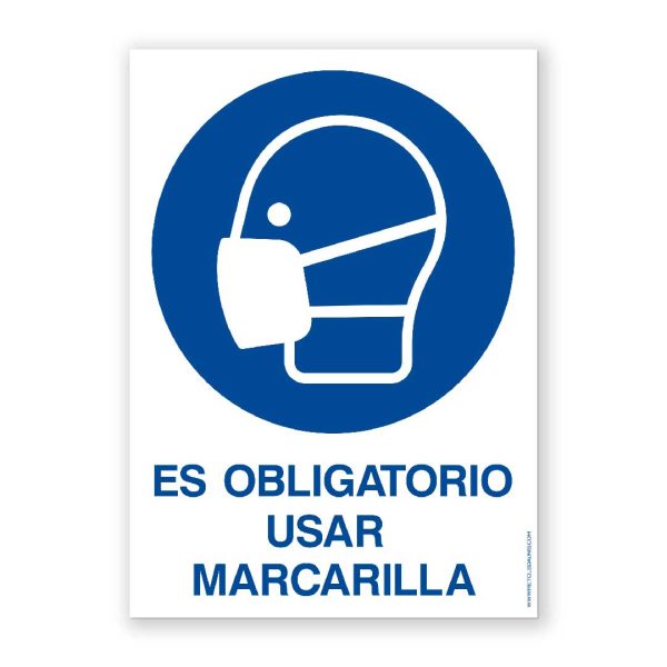 Señal "Es Obligatorio Usar Mascarilla" - Rótulos Daunis