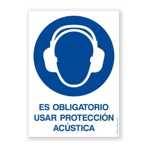 Senyal "És Obligatori Usar Protecció Acústica" - Rètols Daunis