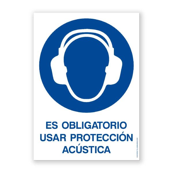 Senyal "És Obligatori Usar Protecció Acústica" - Rètols Daunis