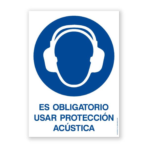 Señal "Es Obligatorio Usar Protección Acústica" - Rótulos Daunis