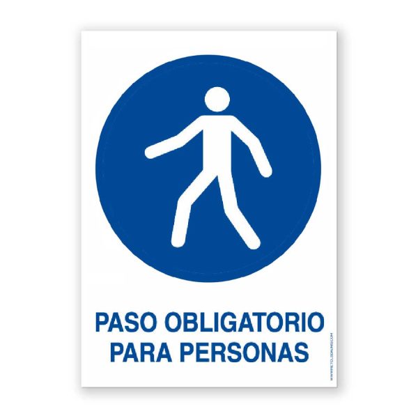 Señal "Paso Obligatorio Para Personas" - Rótulos Daunis