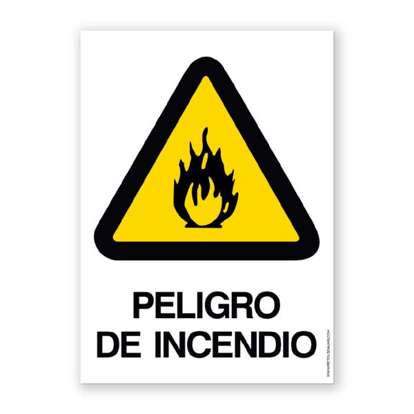 Señal "Peligro de Incendio" - Rótulos Daunis