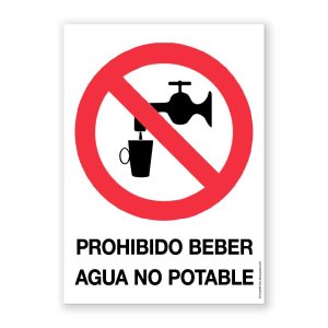 Senyal "Prohibit Beure - Aigua No Potable" - Rètols Daunis