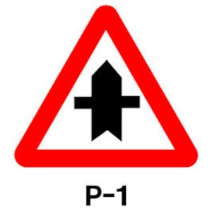 Triangle intersecció amb prioritat - Rètols Daunis