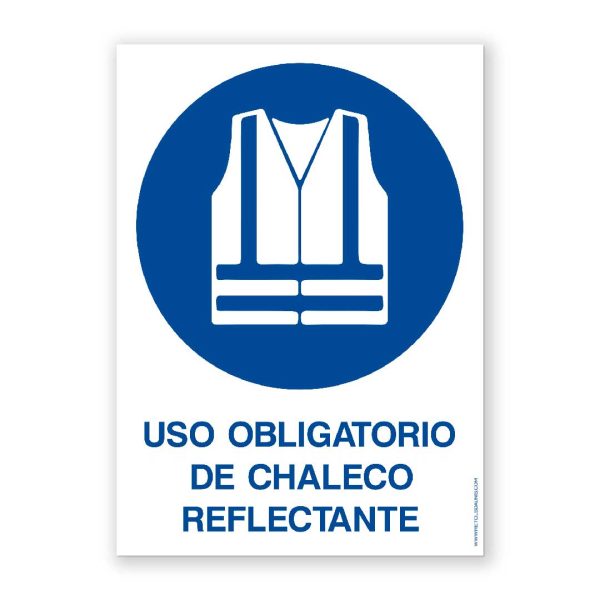 Señal “Uso Obligatorio de Chaleco Reflectante” – Rótulos Daunis