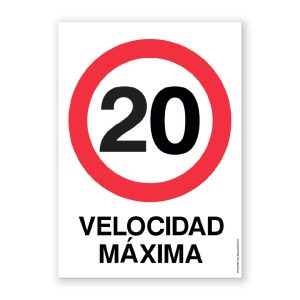 Señal "Velocidad Máxima 20" - Rótulos Daunis