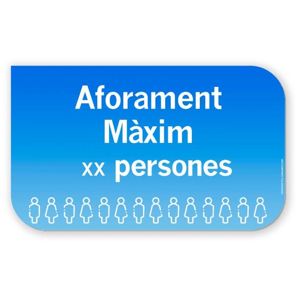 Placa Metacrilat "Aforament Màxim" - Rètols Daunis