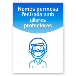 Placa Aluminio "Norma de Utilizar Gafas Protectoras" - Rótulos Daunis