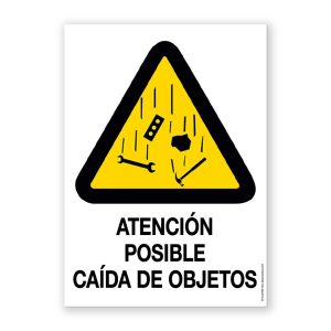 Senyal "Atenció! Possible Caiguda d'Objectes" - Rètols Daunis