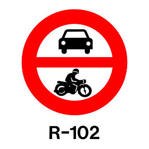 Disco prohibida la entrada a vehículos y motos - Rètols Daunis