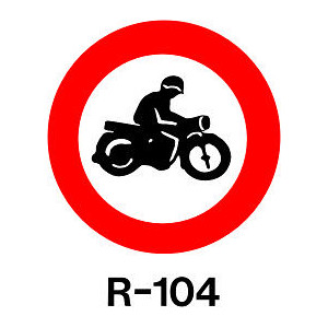 Disc entrada prohibida a motos. - Rètols Daunis