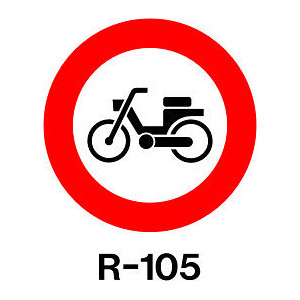 Disco entrada prohibida a ciclomotores - Rètols Daunis