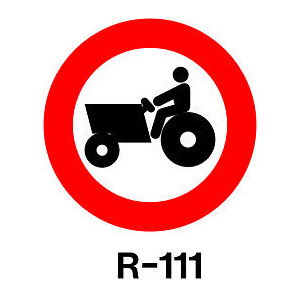 Disco entrada prohibida a tractores - Rètols Daunis
