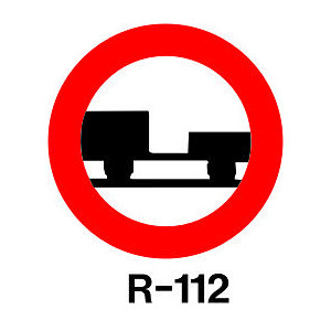 Disc entrada prohibida a vehicles amb remolc - Rètols Daunis