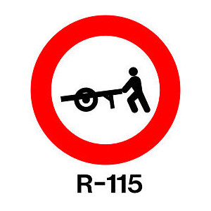 Disco entrada prohibida a carros de mano - Rètols Daunis