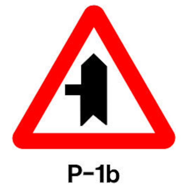 Triángulo intersección con prioridad sobre vía a la izquierda - Rètols Daunis