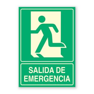 Señal "Salida de Emergencia" - Izquierda - Rótulos Daunis