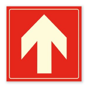 Senyal d'Evacuació Contraincendis Icona Direccional Recta - Amunt - Rètols Daunis