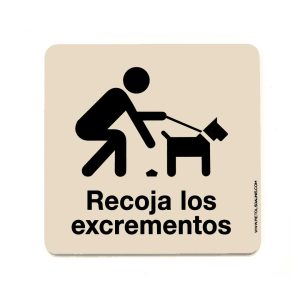 Placa “Recoja los Excrementos” – Rètols Daunis