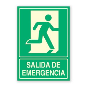 Señal "Salida de Emergencia" - Derecha - Rótulos Daunis